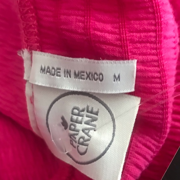 New Paper Crane Smocked Merrow Edge Tank Top Colour Pink Size Medium - Picture 9 of 13